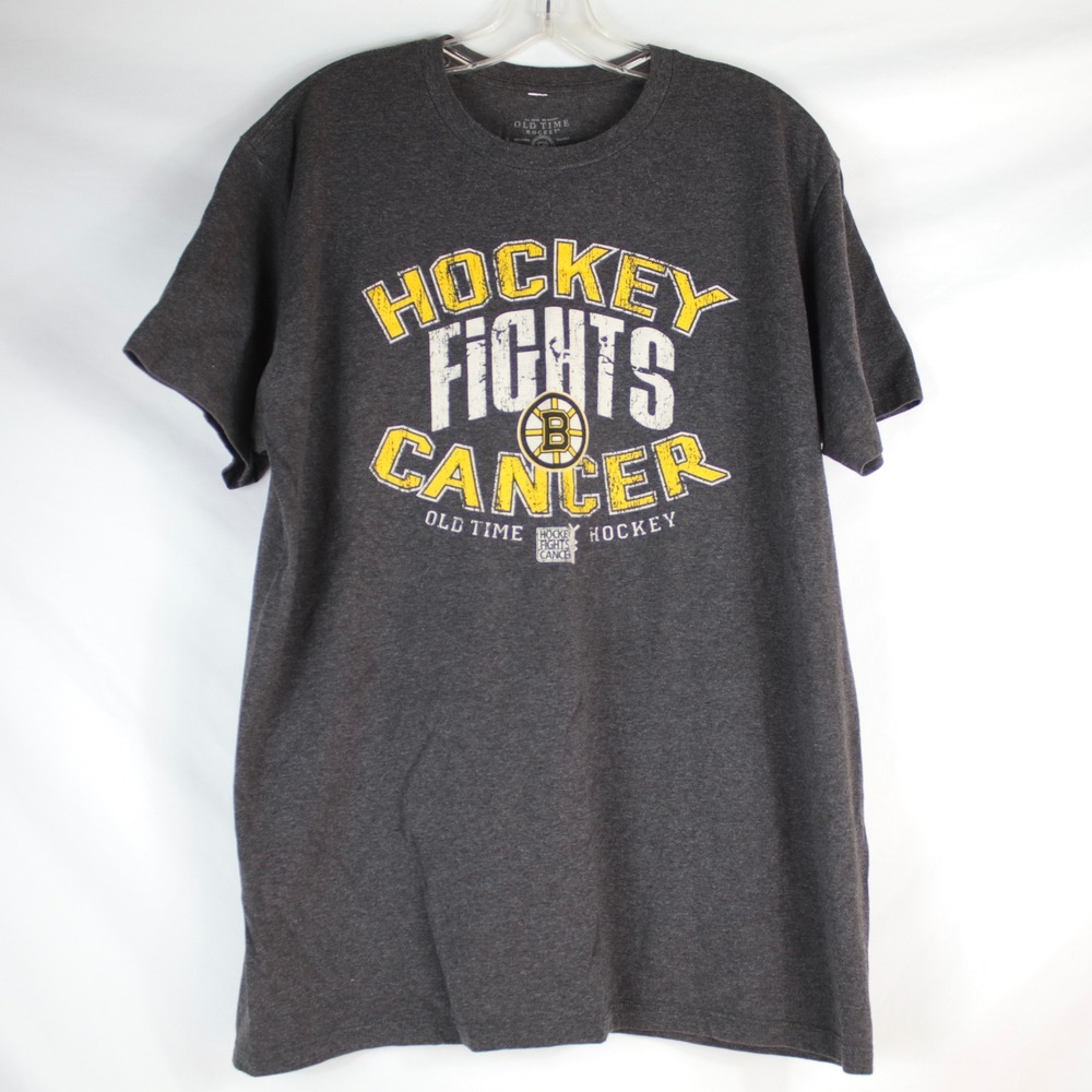 Old Time Hockey Charcoal NHL Boston Bruins Graphic T-Shirt Men's Size Large